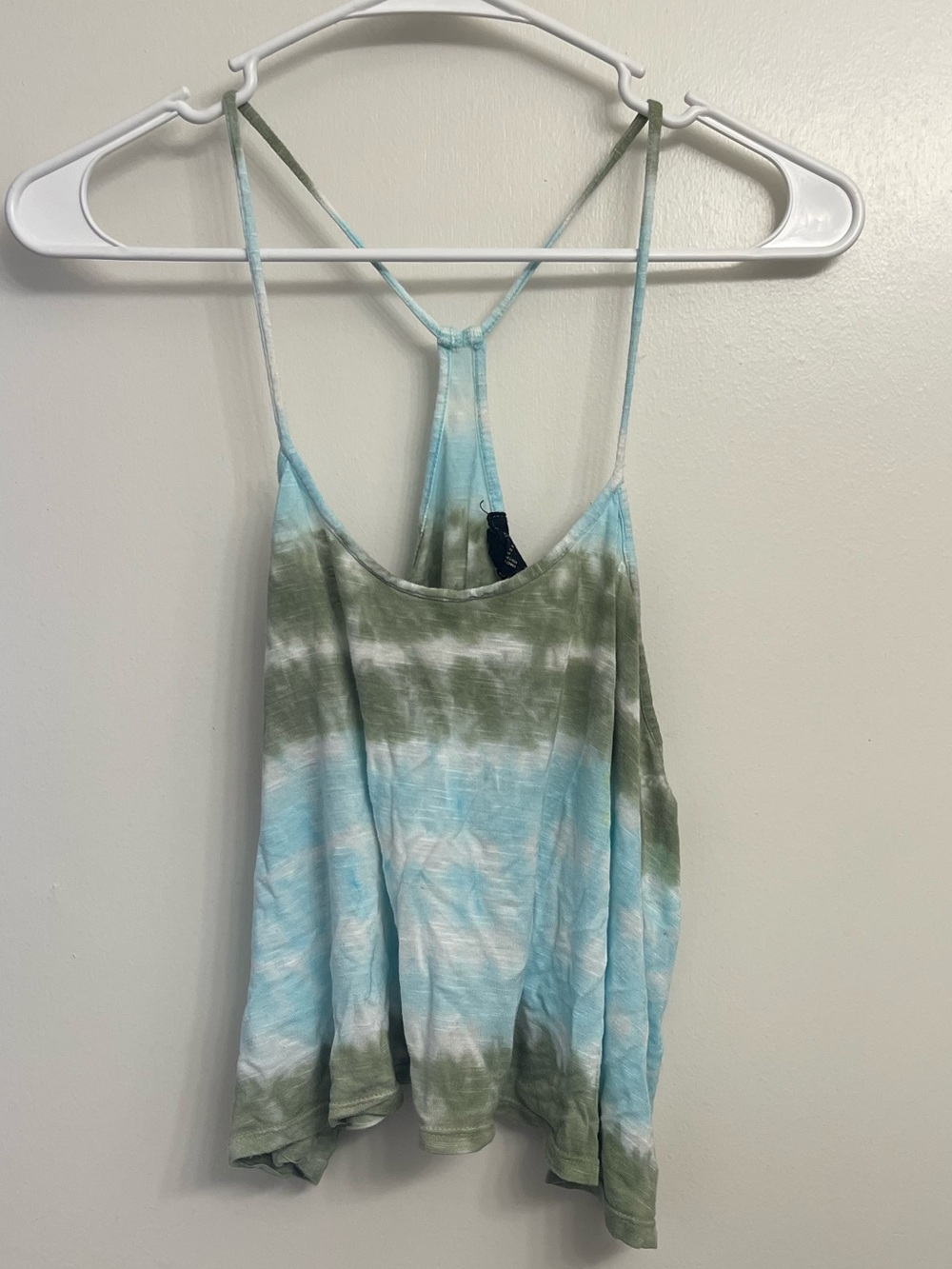 Forever 21 Blue and Green Tie-Dye Racerback Camisole